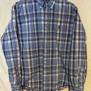 Polo Ralph Lauren Blue and White Plaid Men’s Shirt